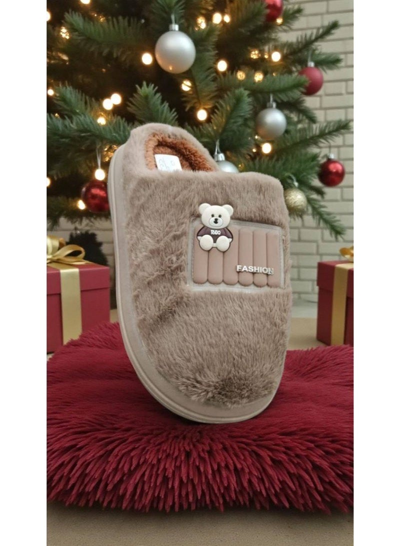 Ultra-Soft Plush Winter Indoor Slippers with Cozy Fur Lining and Anti-Slip Flexible Sole - Image 2